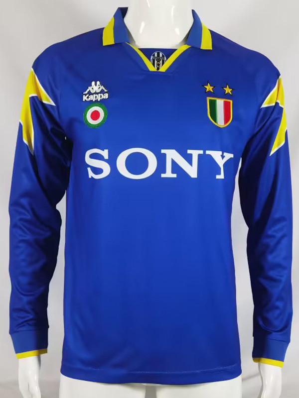 1995/1996 JUV Away Blue Retro Long Sleeve Soccer Jersey (长袖)
