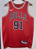 22/23 BULLS RODMAN #91 Red Top Quality Hot Pressing NBA Jersey