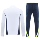 25/26  RMA White# Navy blue pants Half Pull Tracksuit (半拉链)