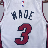 22/23 HEAT WADE #3 White Top Quality Hot Pressing NBA Jersey (V领）