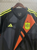 2024 Spain Black Goalkeeper Fans Soccer Jersey