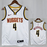 NUGGETS Wei Shao # 4 White Top Quality Hot Pressing NBA Jersey