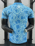 24/25 Algeria Blue Check Player Version Soccer Jersey
