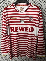 Copy 25/26 FC Köln Carnival Red and White Long Sleeve Soccer Jersey