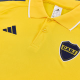 25/26 Boca Juniors Yellow polo shirts pants suit