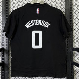 2025 T262 Clippers  WESTBROOK # 0  Pure Cotton  Black T-shirt