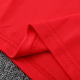 25/26  Man Utd Red Polo Collar Pants Set