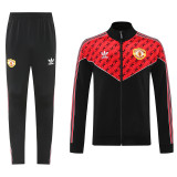 25/26  Man Utd Black & Red Jacket Tracksuit#05