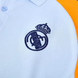 25/26  RMA  White Blue (Yellow Sleeves) Polo Collar Pants Set