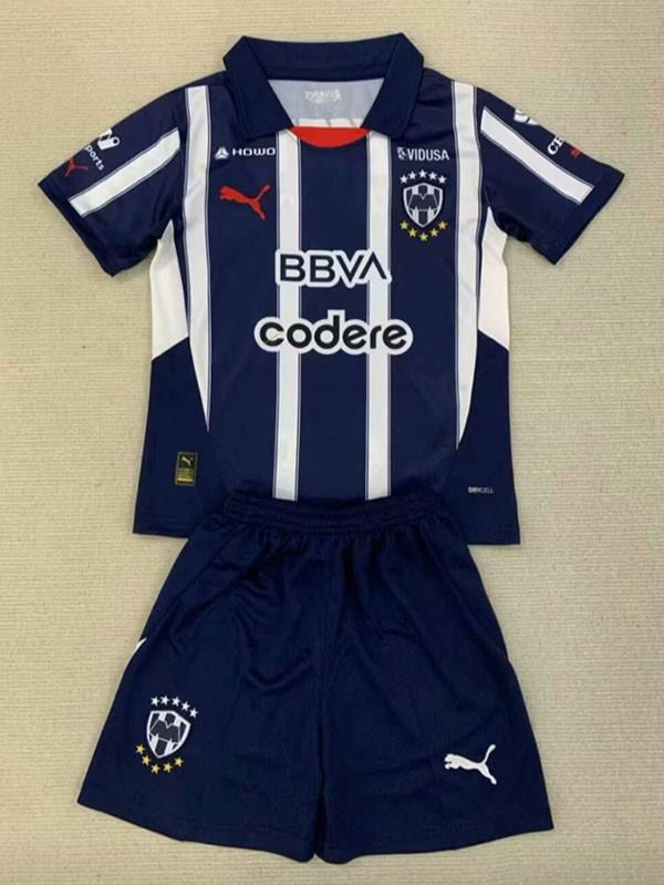 24/25  Monterrey Home Kids Soccer Jersey