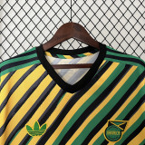 24/25 Jamaica Yellow Green Striped Version Fans Soccer Jersey