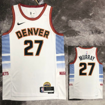 22/23 Nuggets MURRAY #27 White City Edition Top Quality Hot Pressing NBA Jersey