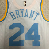 22/23 LAKERS BRYANT #24 White Top Quality Hot Pressing NBA Jersey (Retro Logo)