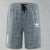 2025 RF-M556 AD Dark Grey Cracked Digital Printed Casual Fitness Shorts#带三叶草
