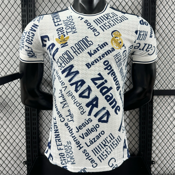 25/26 RMA English  Special Edition  White Player Version Soccer Jersey