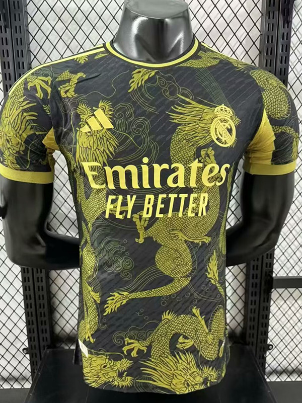 25/26 RMA Golden Dragon Edition Black  Fans Soccer Jersey