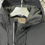 24/25 A801 NK Black Thickened Assault  Hooded Windbreaker (加厚冲锋衣）