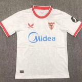 24/25 Sevilla Home New Fans Soccer Jersey(胸前广告）