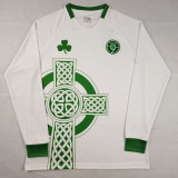 Ireland White  Long Sleeve Retro Soccer Jersey