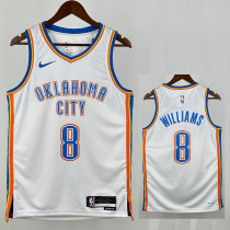 22/23 OKC Thunder WILLIAMS # 8 White Top Quality Hot Pressing NBA Jersey