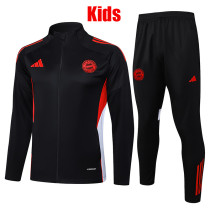 25/26 Bayern Black  Kids Jacket Tracksuit#E2550 童装