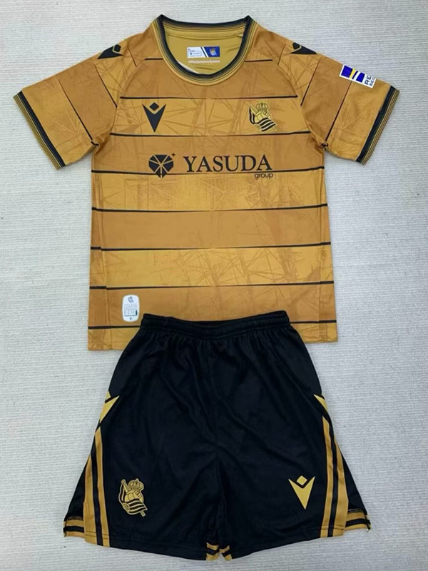 24/25  Real Sociedad Away Kids Soccer Jersey