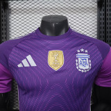 25/26  Argentina Goalkeeper Purple Player Version Soccer Jersey