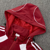 25/26 Bayern Red Hooded Windbreaker Tracksuit