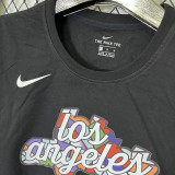 2025 T261 Clippers  LEONARD #12 NK Black  Pure Cotton  Blue T-shirt
