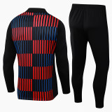 24/25 BAR Red & Blue  Half Pull KidsTracksuit  (童装、半拉链)