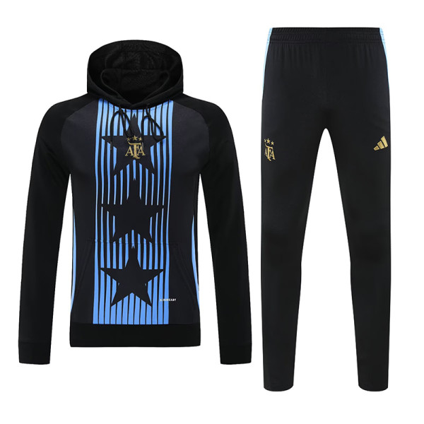 25/26 Argentina Black Hooded  Tracksuit