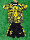 2024 Brazil Christ statue Yellow Kids Soccer Jersey