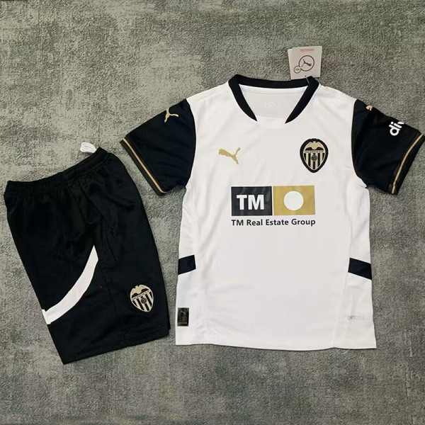 24/25 Valencia Home Kids  Soccer Jersey