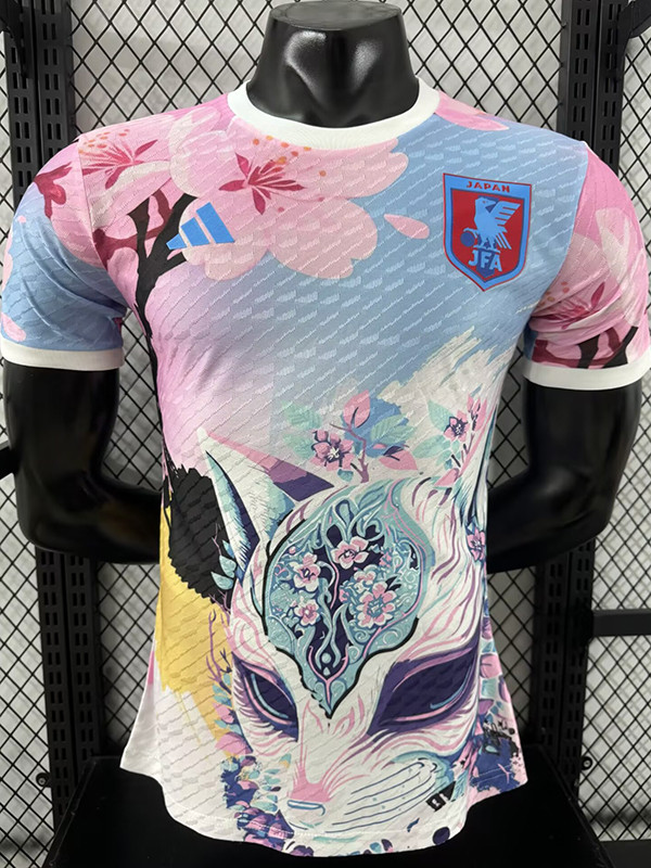 25/26 Japan  Fox Head Blue Pink  Player Version  Soccer Jersey