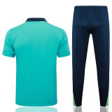 24/25 Brazil Lake Blue Polo Collar Pants Set(C1107)