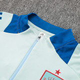 24/25 Spain Light Blue Half Pull Tracksuit  (半拉链、B832)