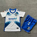 24/25 CD Tenerife Home  Kids Soccer Jersey