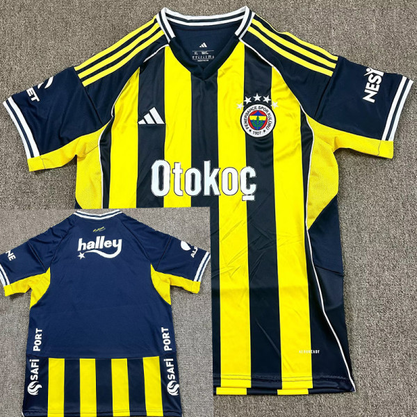 25/26 Fenerbahce Home Fans Soccer Jersey (全广告版)