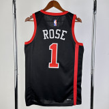 23/24 BULLS ROSE #1 Black City Edition Top Quality Hot Pressing NBA Jersey
