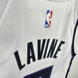 23/24 KINGS LAVINT # 8 White Home  Top Quality Hot Pressing  Retro NBA Jersey