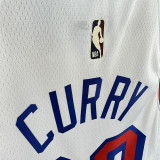 24/25 WARRIORS CURRY # 30 White Retro Top Quality Hot Pressing NBA Jersey