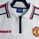 1998/1999 Man Utd Anniversary Edition White  Retro Soccer Jersey