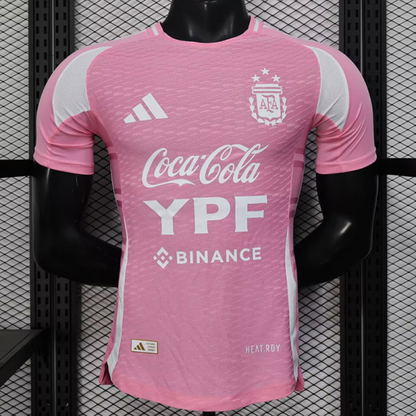 25/26  Argentina Special Edition  Pink  Player Version Soccer Jersey
