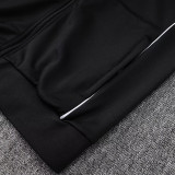 25/26 RMA Black Retro Jacket Tracksuit#A2529(黄袖边）