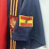 1996  Spain Home Red Retro Soccer Jersey