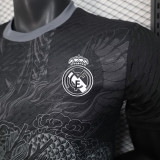 25/26 RMA  Dragon Pattern Black Player Version Soccer Jersey