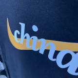 2025 T248 China Black  Pure Cotton  Blue T-shirt