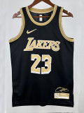 23/24 LAKERS JAMES # 23 Black Honor EditionTop Quality Hot Pressing NBA Jersey(荣耀版黑、圆领)