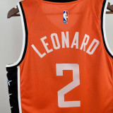 25/26 Clippers LEONARD# 2 Orange City Edition Top Quality Hot Pressing NBA Jersey