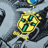 25/26 Brazil Jesus Statue Grey Training Short Suit